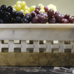 <p><strong><a href=ettore-sottsass.html class=link-lightbox>Ettore Sottsass</a></strong><br />Bharata</p><p><strong>Cestino Mauryan</strong><br />Fruit bowl in marble and stone.<br />37 x 37 x h. 15 cm.</p>