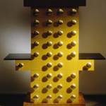 <p><strong><a href=ettore-sottsass.html class=link-lightbox>Ettore Sottsass</a></strong><br />Bharata</p><p><strong>Mobile Giallo</strong><br />Chest of drawers in lacquered wood, briar and gilded wood.<br />132 x 46 x h. 146 cm. <strong></strong></p>