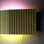 <p><strong><a href=johanna-grawunder.html class=link-lightbox>Johanna Grawunder</a></strong><br />In the Desert</p><p><strong>La Verne</strong><strong> </strong><br />Wall light with a  steel structure and front panel in painted aluminium. Remote controlled  lighting system with variable intensities and colors. <br />  205 x 28 x h. 95 cm.</p><p>Limited edition of 6 signed and numbered  pieces.</p> 